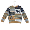 Gymboree Horse & Mixed Pattern Cotton Sweater - Size 4T