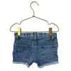 Cat & Jack Embroidered Flower Denim Jean Shorts, Raw Hem - Size 4T