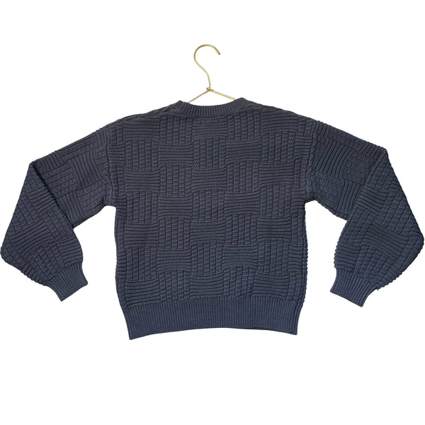 Rylee & Cru Navy Cotton Pattern Sweater - Size 8-9Y