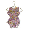 Mila & Rose Pastel Flower Print Pom-Pom Bubble Romper - Size 6-12 Mo