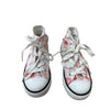 Naturino White & Pink Heart Print High-Top Sneakers - Size 26 (9.5)