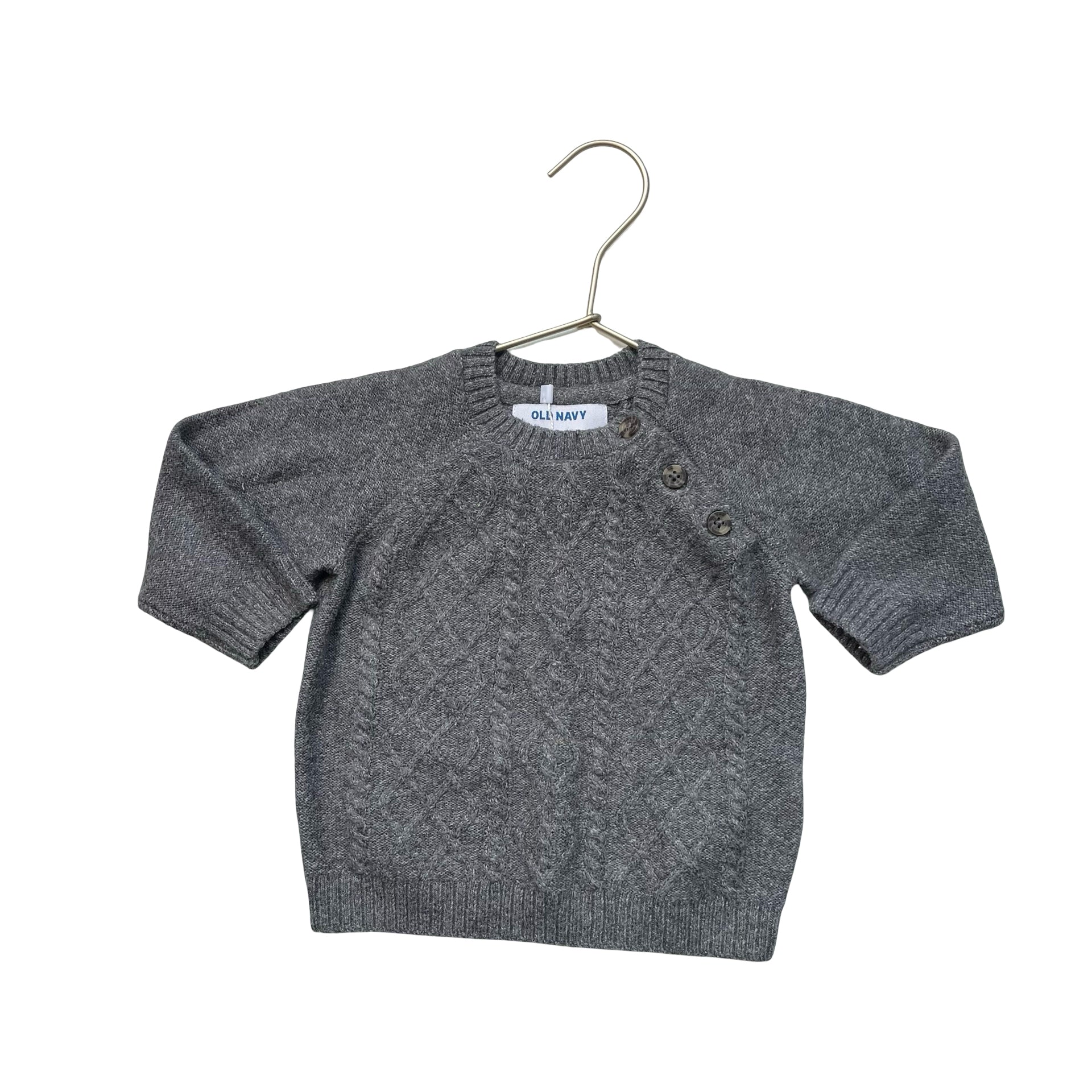 Old Navy Gray Sweater - Size 6-12 Mo