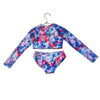 Cat & Jack Pink & Blue Tie-Dye Star 2 Piece Swim Suit - Size XS 4-5