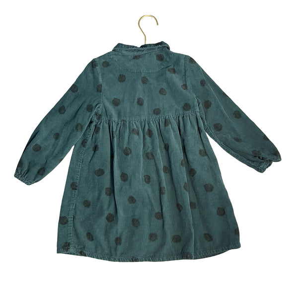 Zara Green Polka Dot Corduroy Shirt Dress - Size 4-5