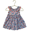 Jacadi Pink & Blue Flower Print Dress - Size 12 Mo