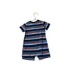 Carter's Navy, Blue, Pink Striped Henley Romper - Size 18 Mo