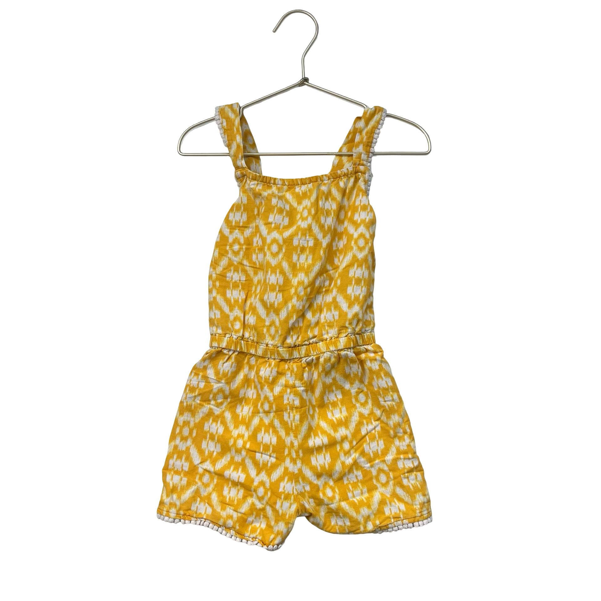 Old Navy Yellow Ikat Pattern Romper - Size M 8