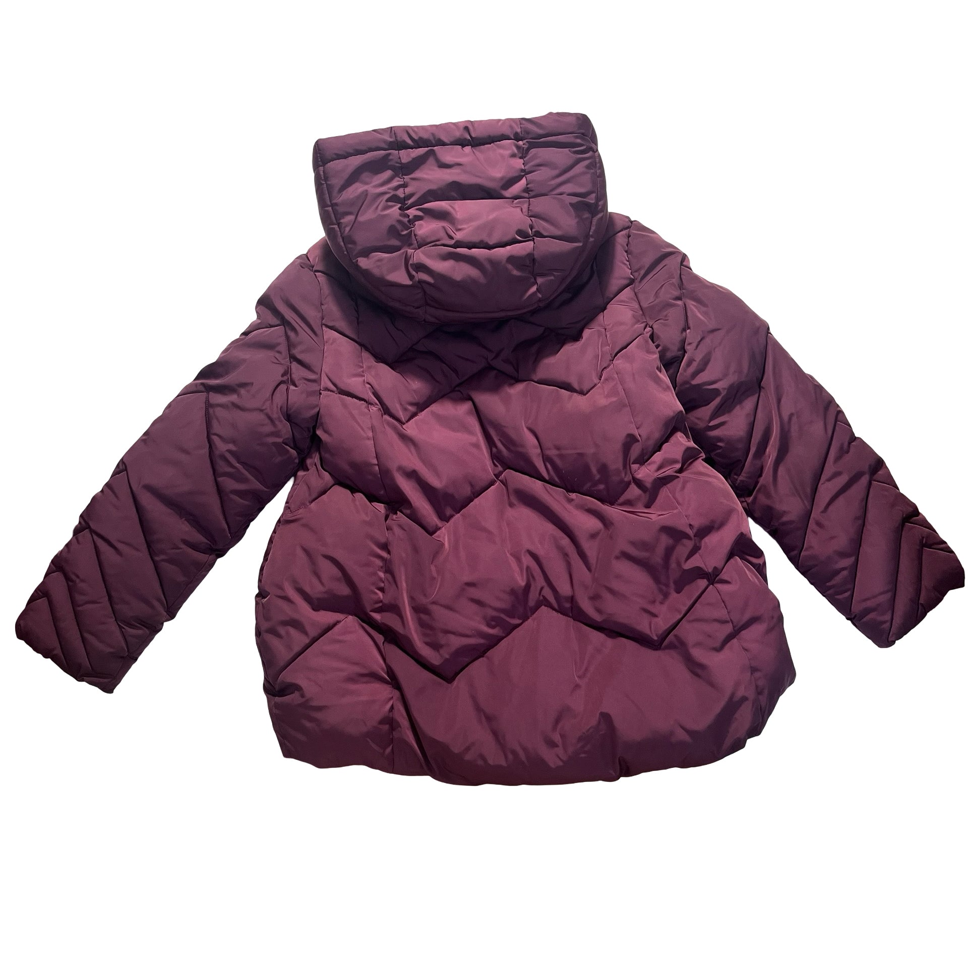Catimini Dark Plum Hooded Winter Jacket - Size 8