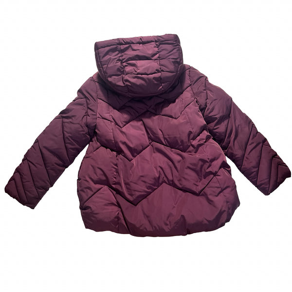 Catimini Dark Plum Hooded Winter Jacket - Size 8