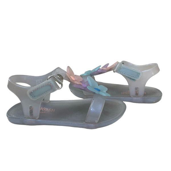 OshKosh Blue Butterfly Jelly Sandals - Size 6