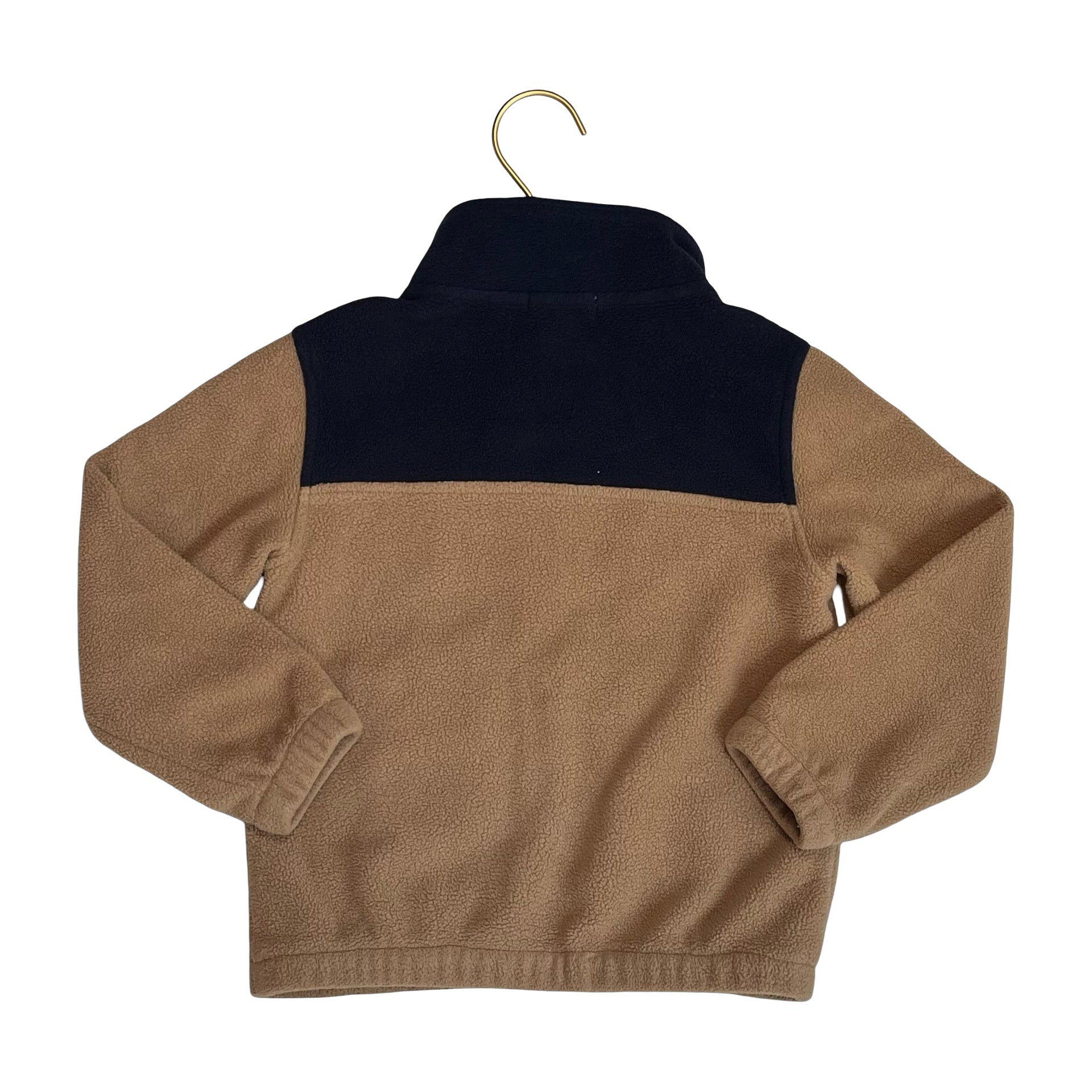 Miles The Label Tan & Navy 'Turbo' Fleece Jacket - Size 4Y
