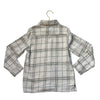 Rylee & Cru Ivory, Tan, Green Plaid Button Down Shirt - Size 8-9Y