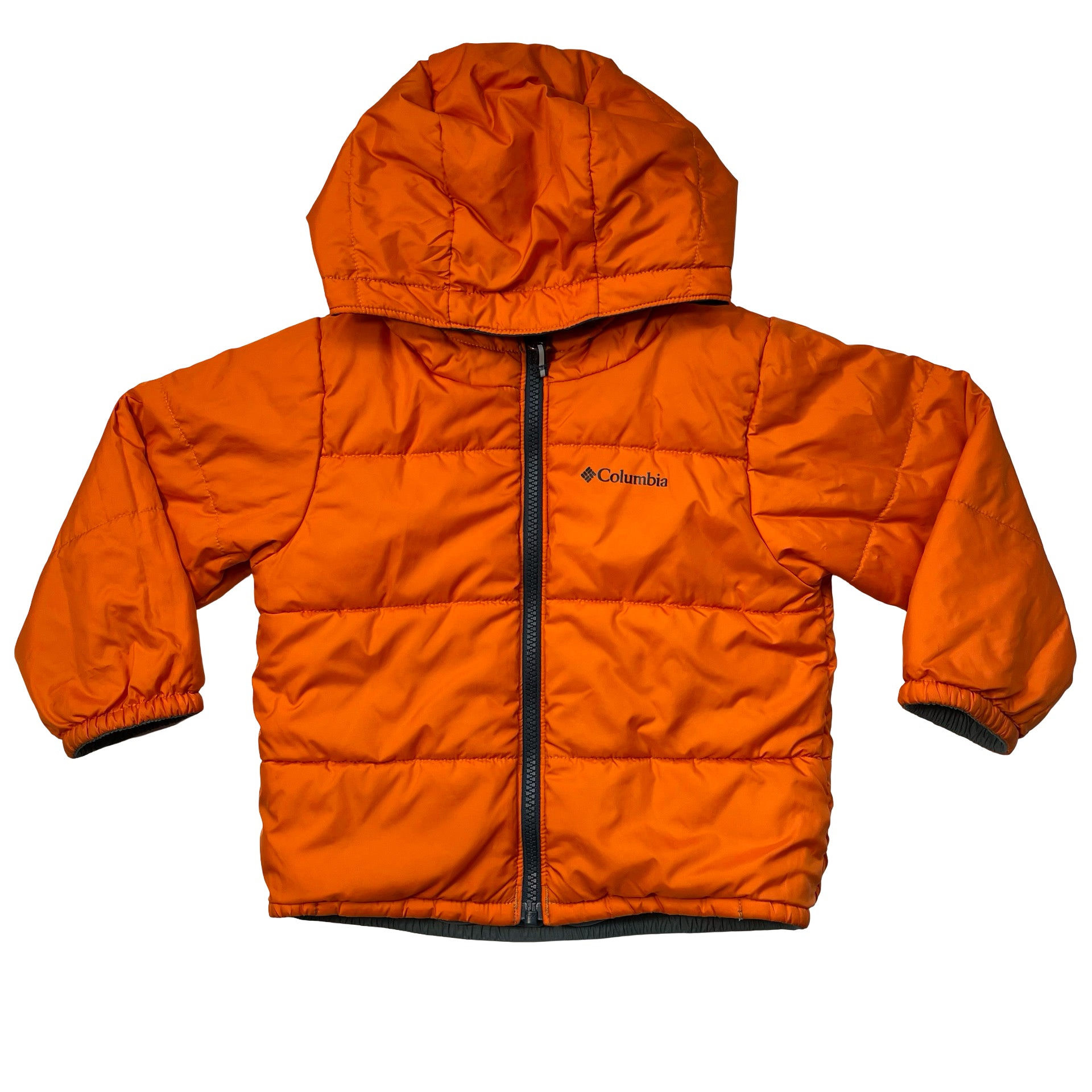 Columbia Teal & Orange Reversible Hooded Jacket - Size 3