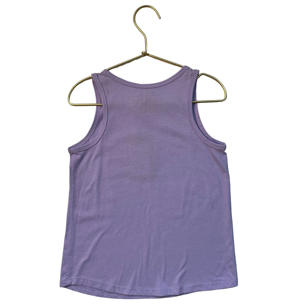 Cat & Jack Lavender Rainbow & Smiley Graphic Tank Top - Size S 6-7