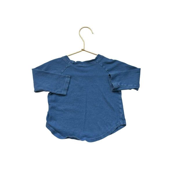 Tiny Whales Blue 'Raised in the Wild' Long Sleeve T-Shirt - Size 12-18 Mo