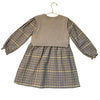 Zara Khaki Sweater & Plaid Dress - Size 4-5