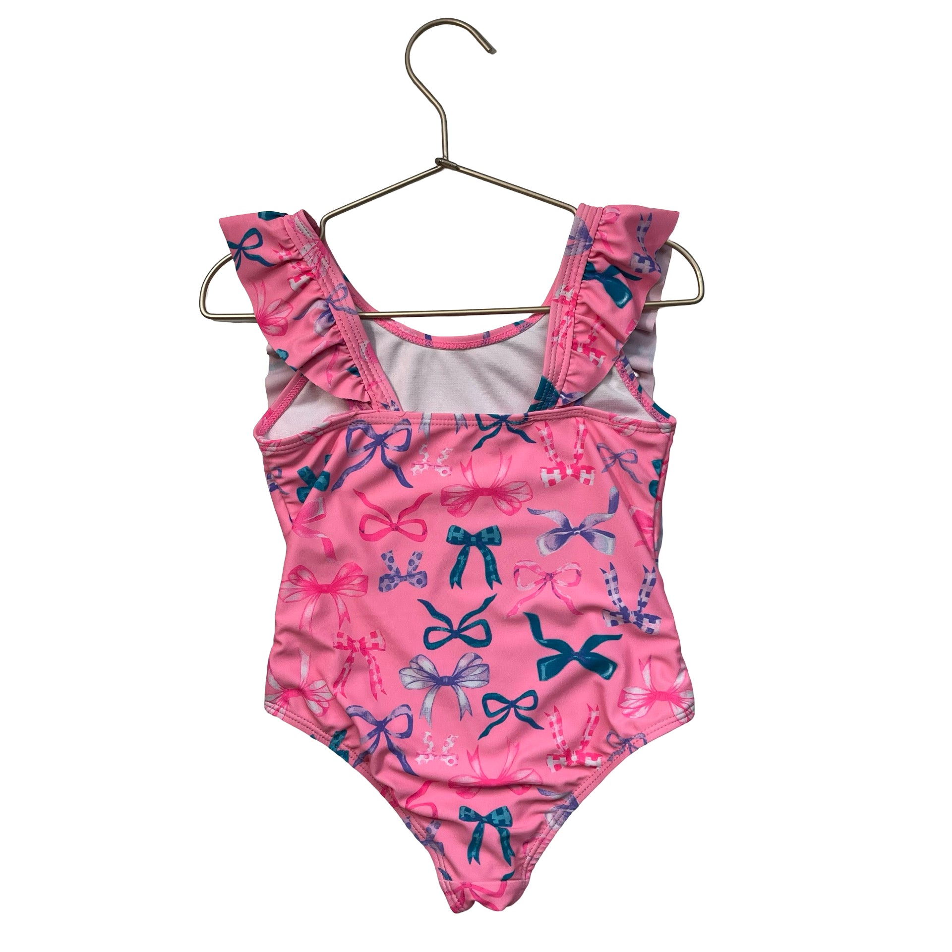 Tahari Pink Bow Print Swim Suit - Size 5