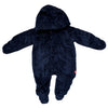 Magnetic Me Navy Sherpa One-Piece Footed Bunting - Size 0-3 Mo