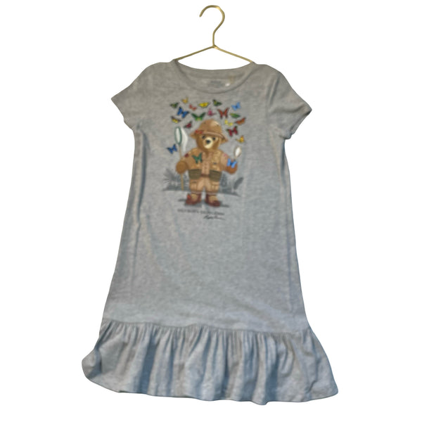 Polo Ralph Lauren Gray Butterfly Polo Bear Dress - Size 6