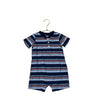 Carter's Navy, Blue, Pink Striped Henley Romper - Size 18 Mo