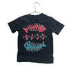 Critical Slide Dark Gray Fish Bone Graphic T-Shirt - Size 4