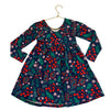 Hanna Andersson Navy Holly Print Dress - Size 6-7