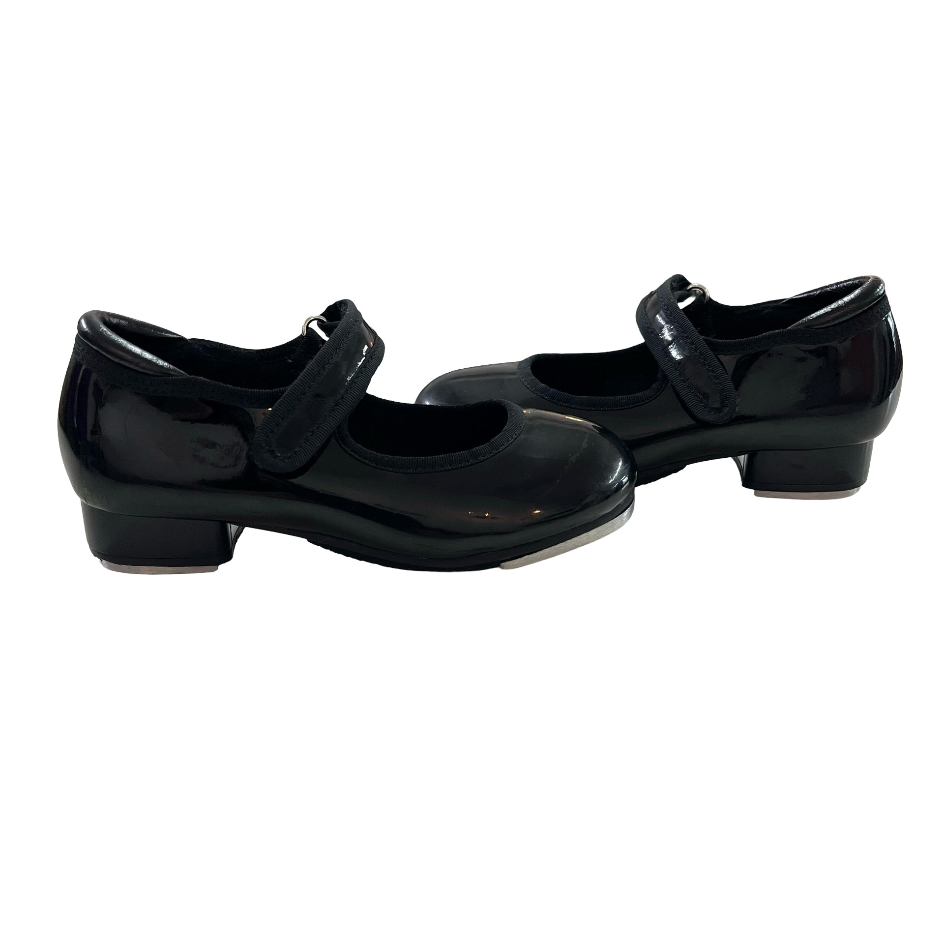 Stelle Black Patent Tap Shoes - Size 9