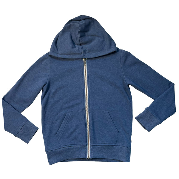 Treasure & Bond Blue Zip-Up Hooded Sweatshirt - Size 7