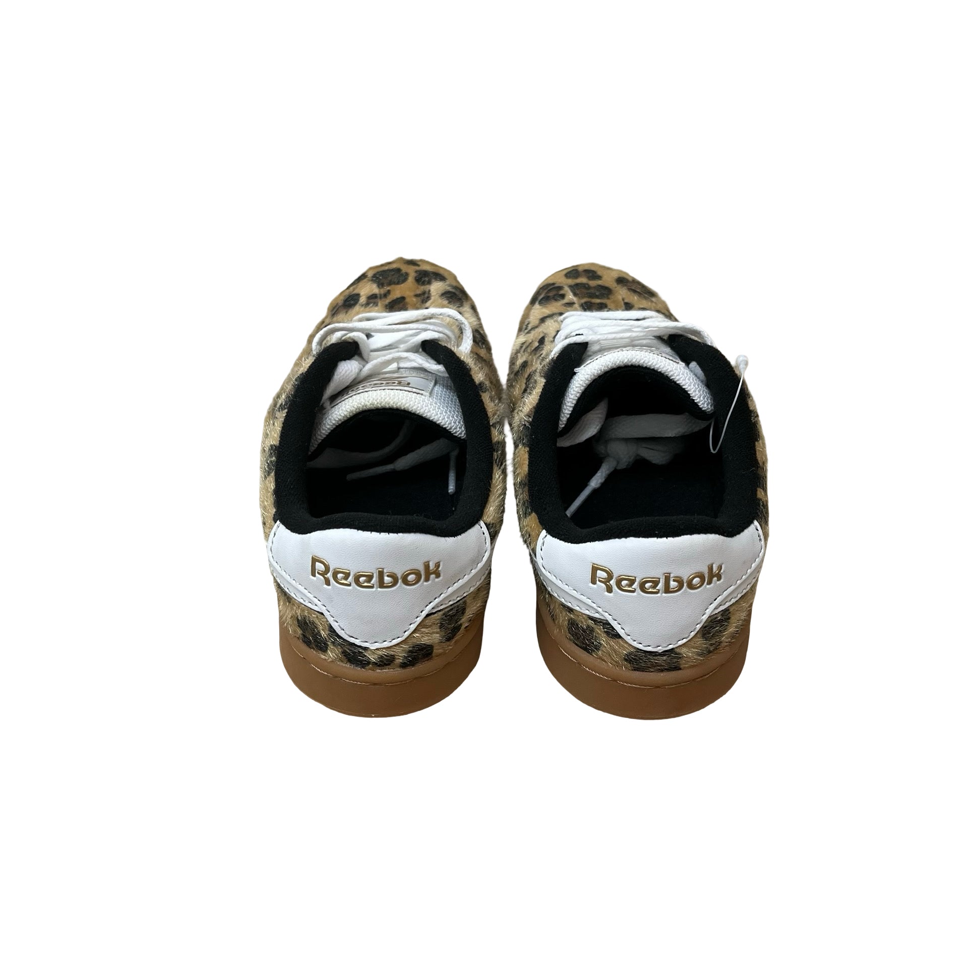 Reebok Faux Fur Leopard Print Sneakers - Size 13
