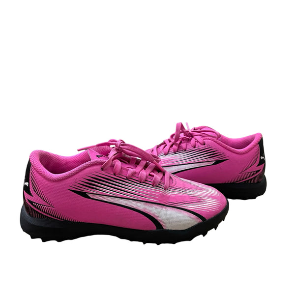 Puma Pink & Black Turf Cleats - Size 1.5Y