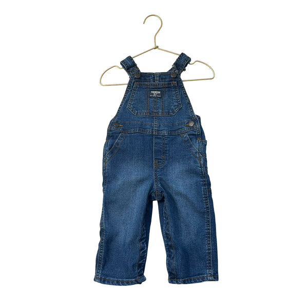 OshKosh Denim Overalls - Size 18 Mo