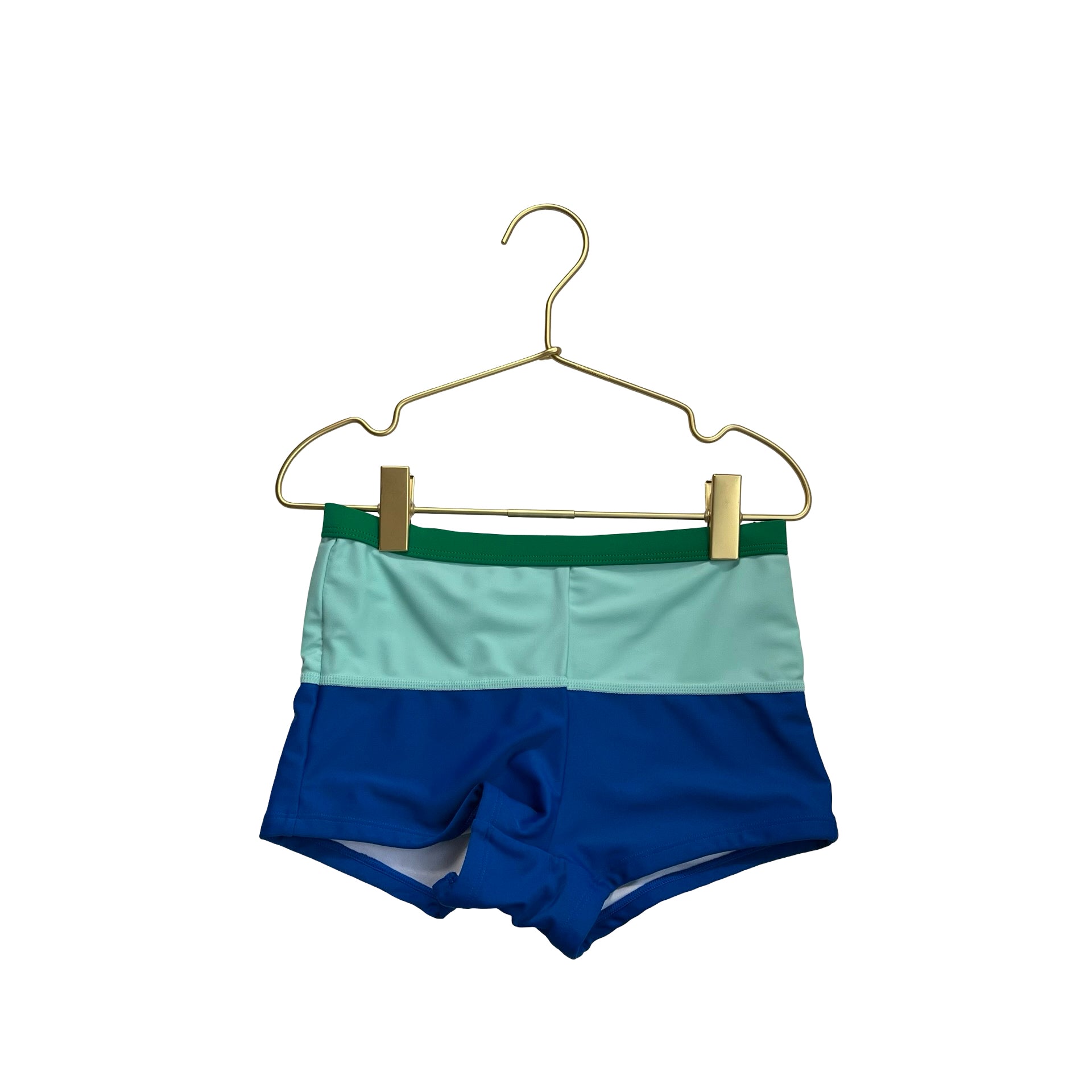 Hanna Andersson Light Teal & Royal Blue Swim Shorts - Size 6-7Y