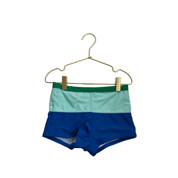 Hanna Andersson Light Teal & Royal Blue Swim Shorts - Size 6-7Y