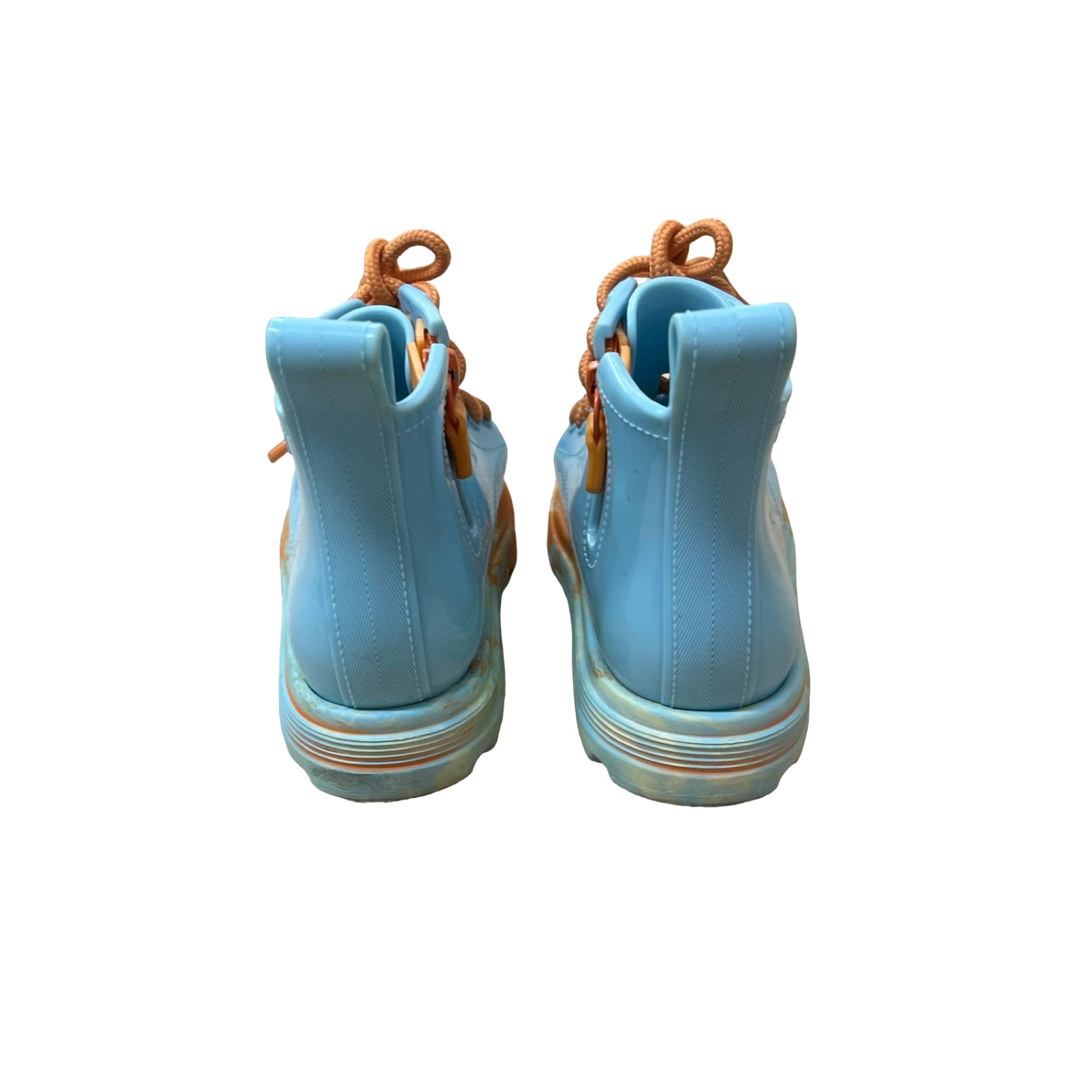 Mini Melissa Light Blue & Orange Boots - Sze 7