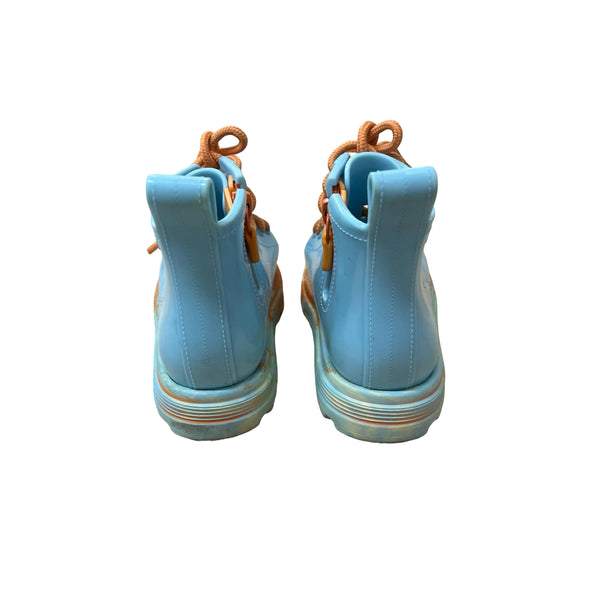 Mini Melissa Light Blue & Orange Boots - Sze 7