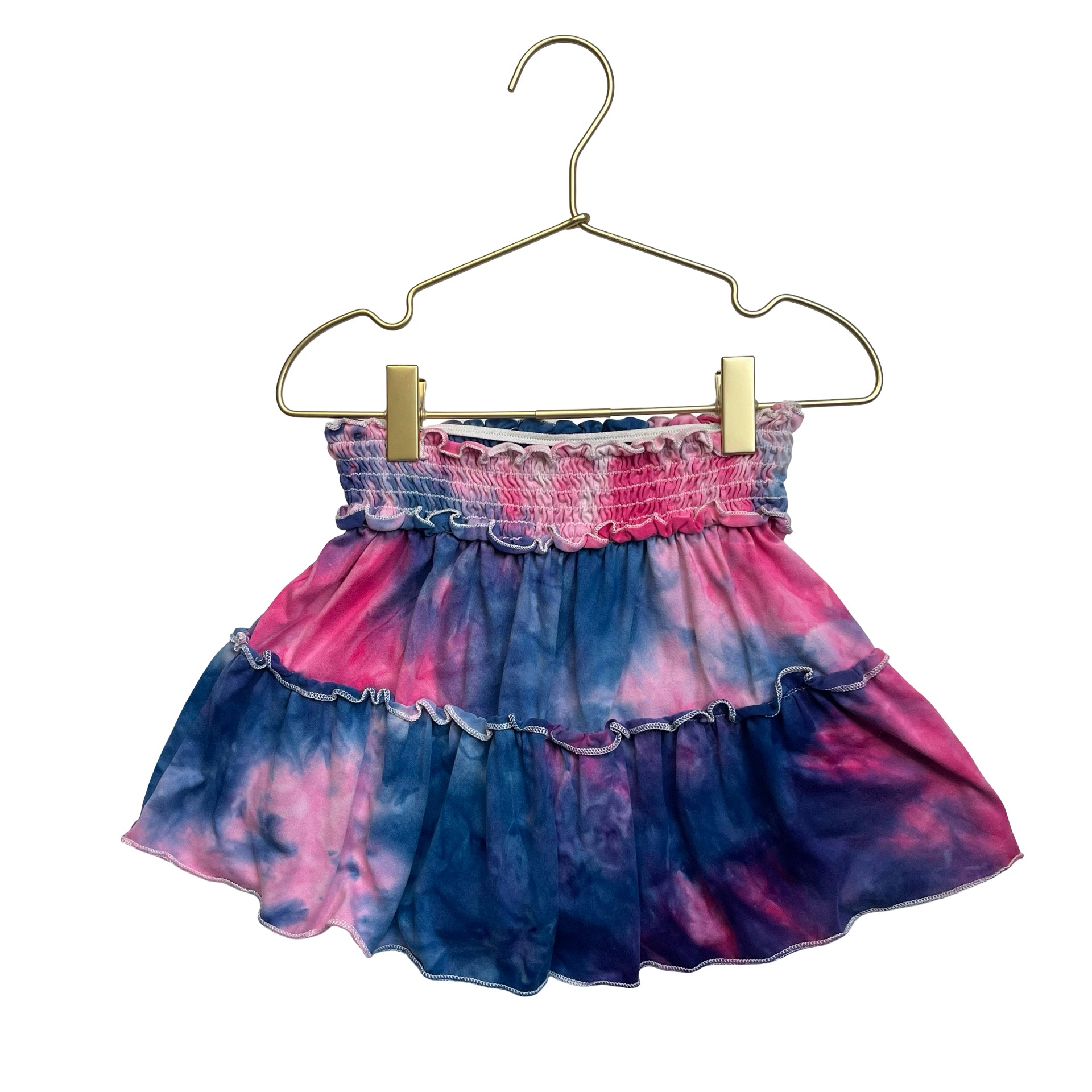 Pixie Lane Pink, Blue, Purple Tie-Dye Skort Skirt - Size 7