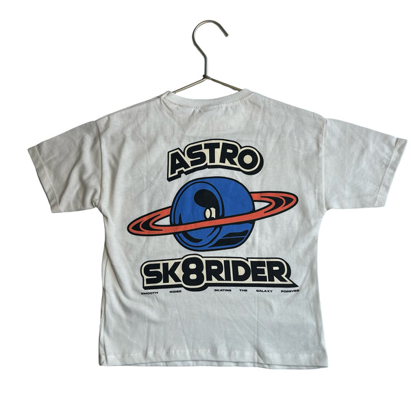 Zara Ivory 'Astro Sk8rider' Graphic T-Shirt - Size 5