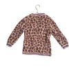 Design History Ivory & Purple Leopard Print Long Open-Front Cardigan - Size 3T