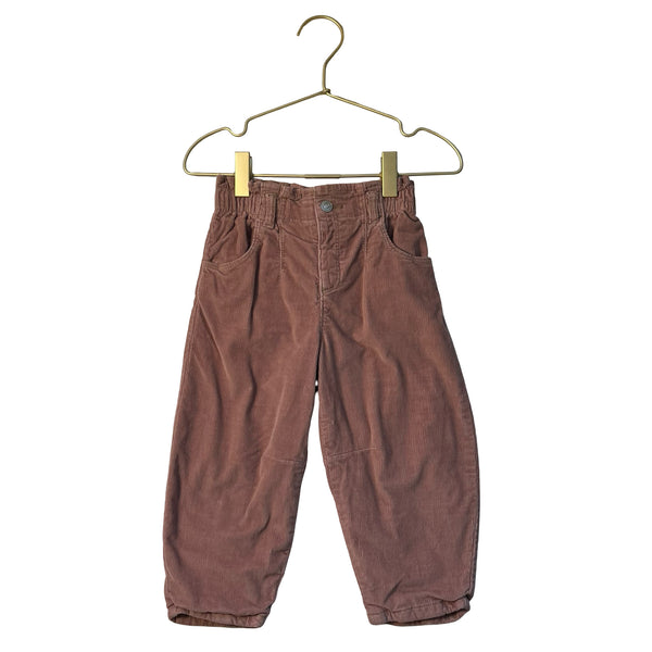 Zara Jersey-Lined Dusty Pink Corduroy Pants - Size 3