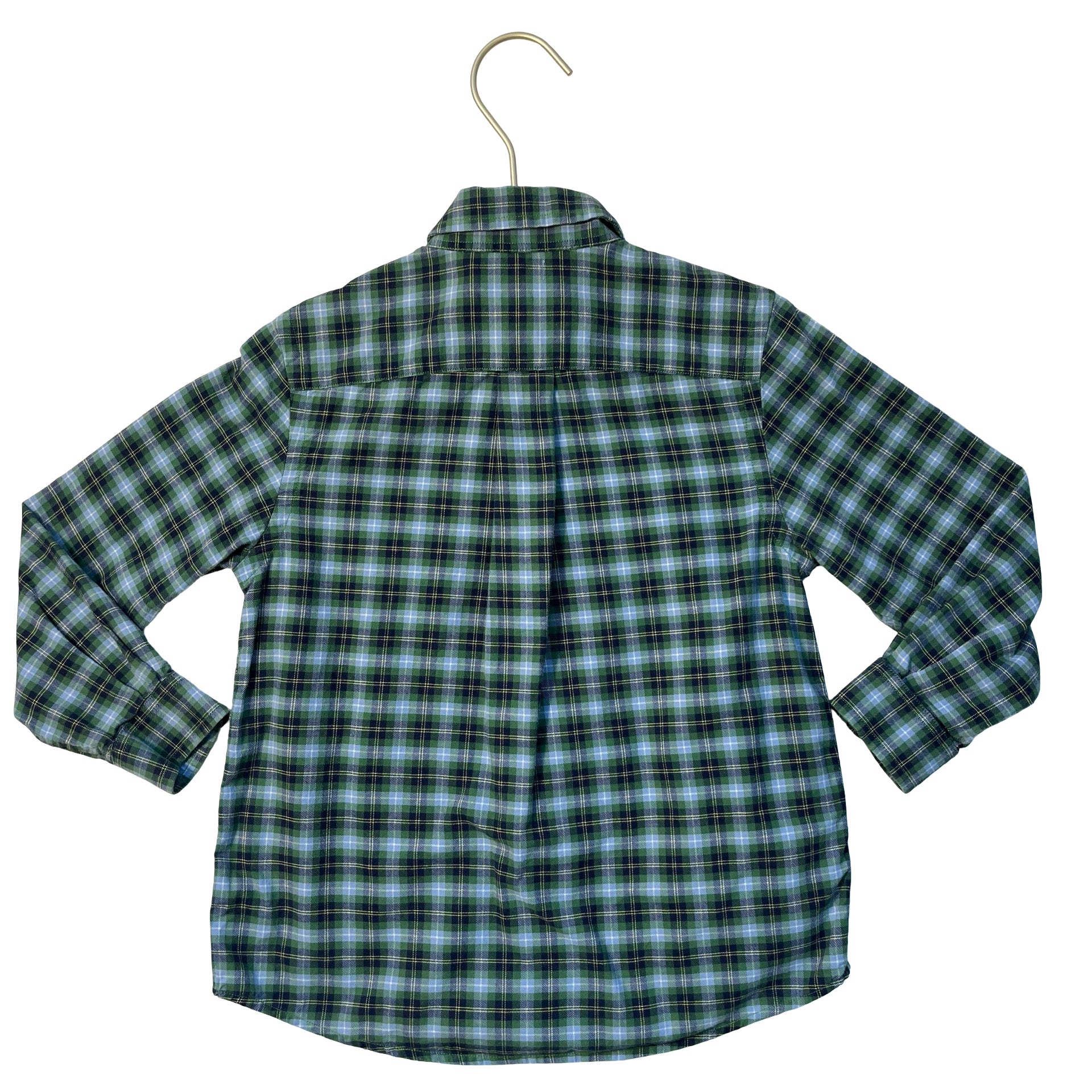 Vineyard Vines Blue, Green, Navy Plaid Button Down 'Whale Shirt' - Size 2T