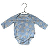 Magnetic Me Light Blue Animal Face Print Onesie Bodysuit - Size 3-6 Mo