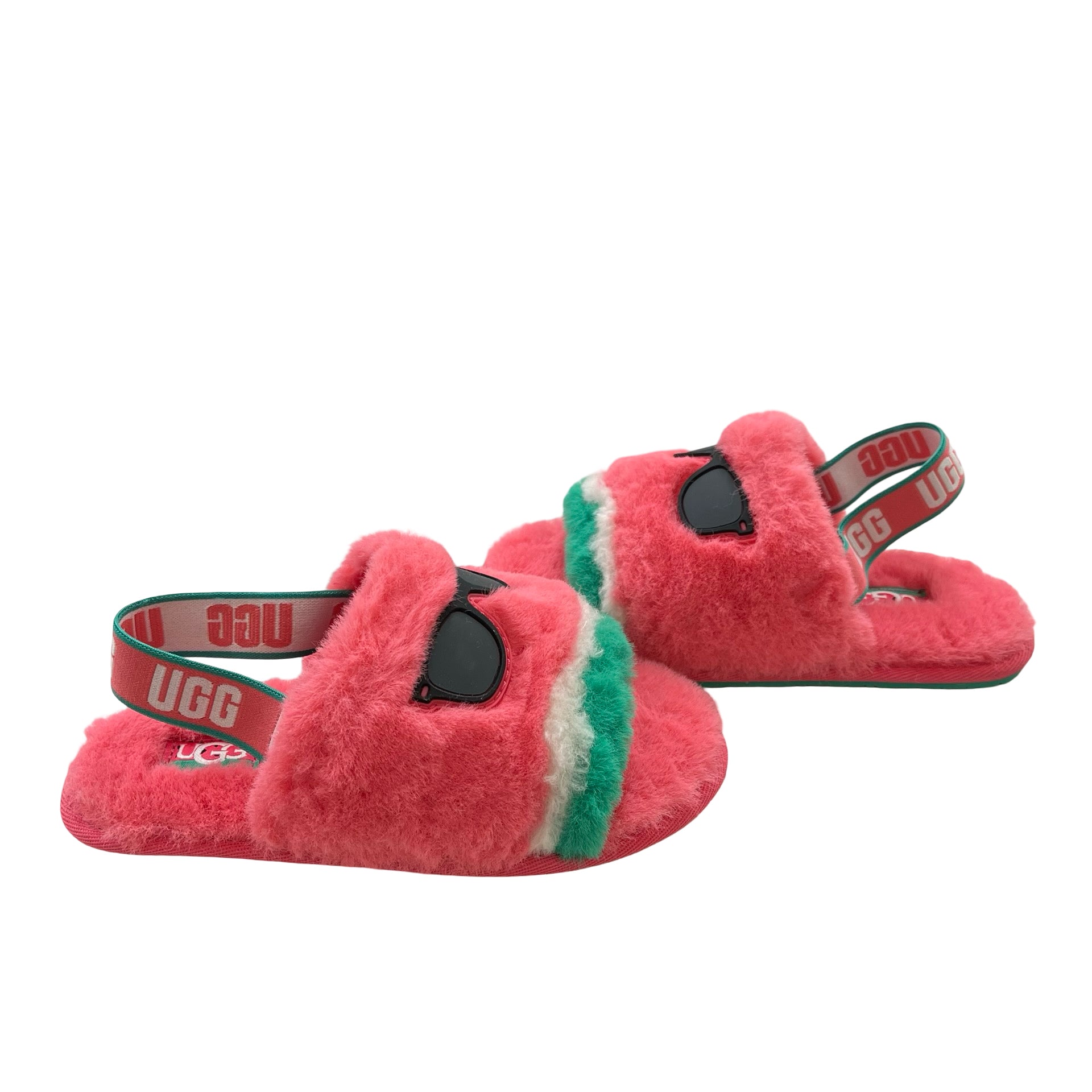 UGG Pink 'Fluff Yeah Watermelon Stuffie' Slide Slippers New in Box - Size 12