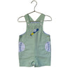 Florence Eiseman Green & White Striped Seersucker Baseball Shortall - Size 18 Mo