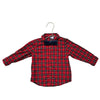Old Navy Red & Black Plaid Button Down Shirt &  Bowtie - Size 12-18 Mo