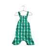 Hanna Andersson Green Check Shortalls - Size 3T