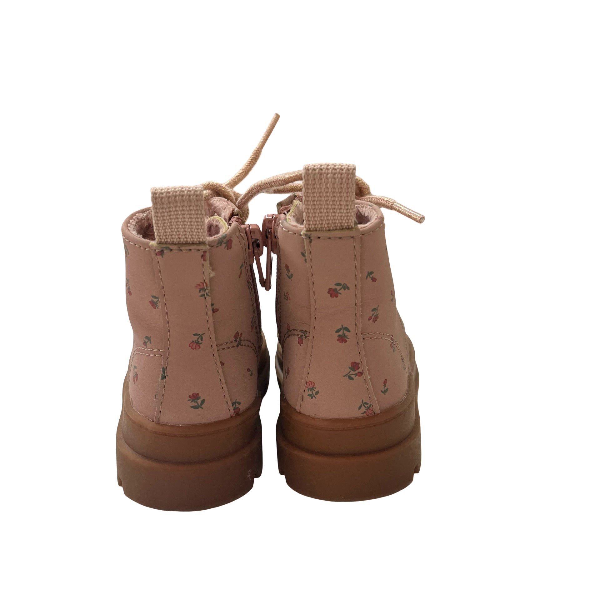 H&M Pink Floral Boots - Size 4-5