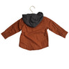 Old Navy Rust & Gray Hooded Button Down Shirt with Tag - Size 2