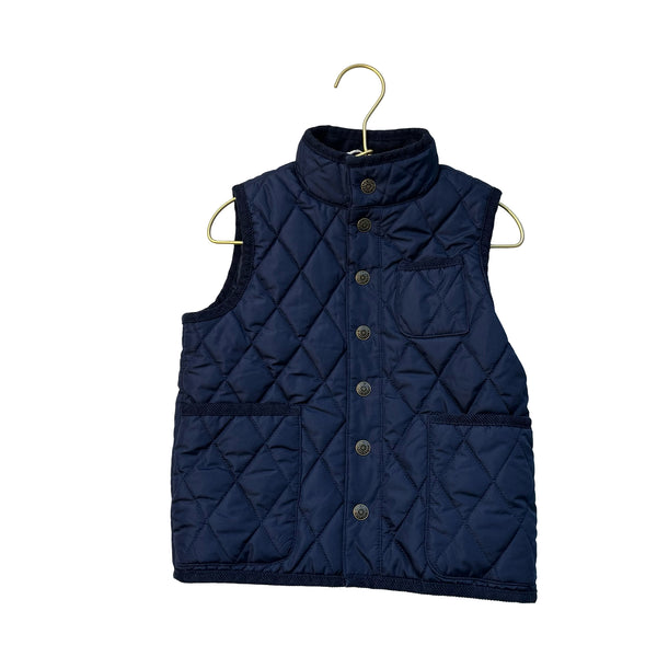 Janie and Jack Navy Quilted Vest - Size 3-4