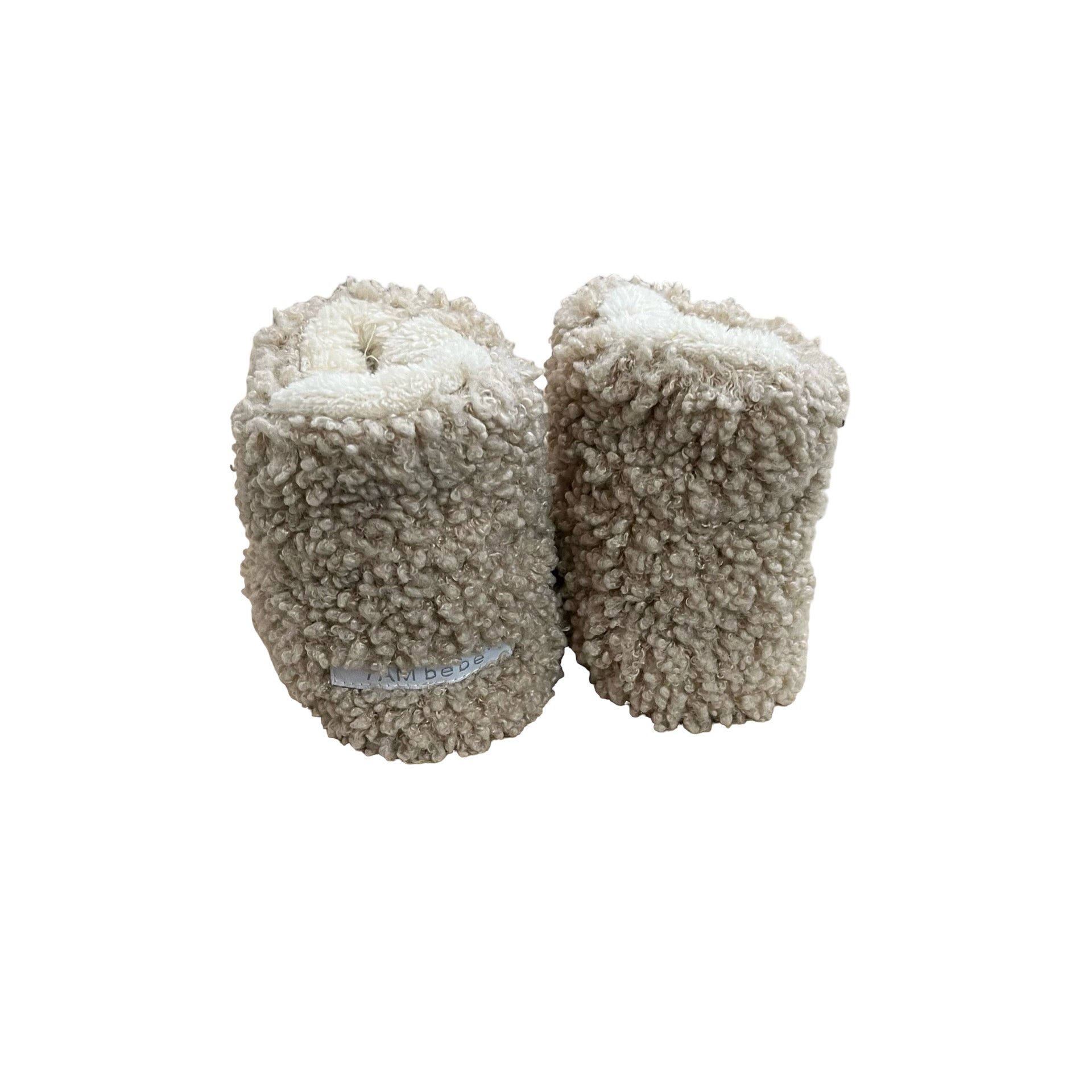 7 A.M. Enfant Tan Sherpa Fleece-Lined Booties - Size 0-6 Mo