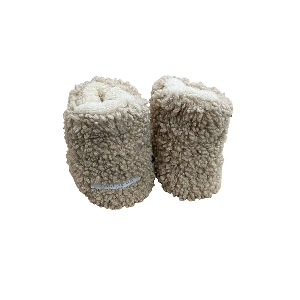 7 A.M. Enfant Tan Sherpa Fleece-Lined Booties - Size 0-6 Mo